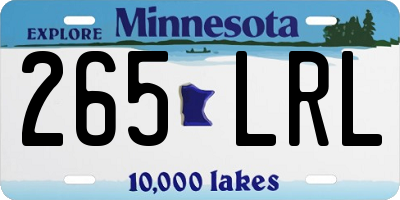 MN license plate 265LRL
