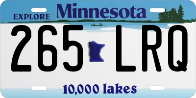 MN license plate 265LRQ