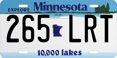 MN license plate 265LRT