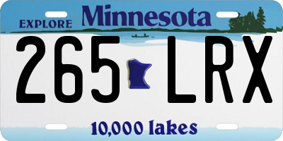 MN license plate 265LRX