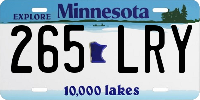 MN license plate 265LRY