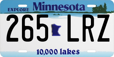 MN license plate 265LRZ