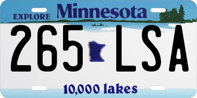 MN license plate 265LSA