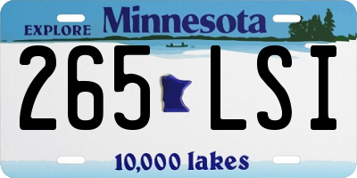 MN license plate 265LSI