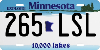 MN license plate 265LSL
