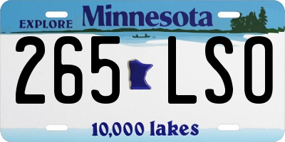 MN license plate 265LSO