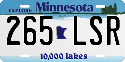 MN license plate 265LSR
