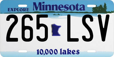 MN license plate 265LSV