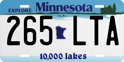 MN license plate 265LTA
