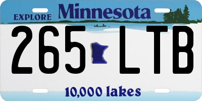 MN license plate 265LTB
