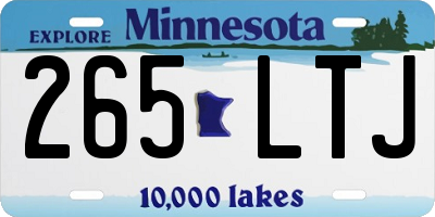 MN license plate 265LTJ