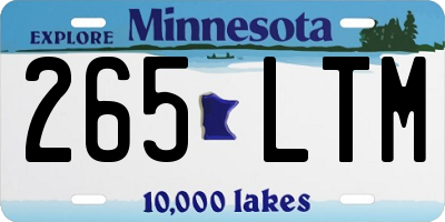 MN license plate 265LTM