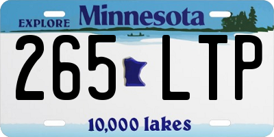 MN license plate 265LTP