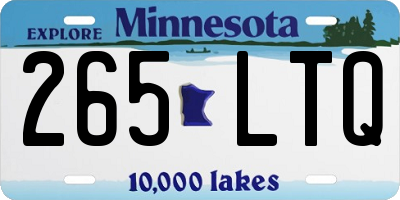 MN license plate 265LTQ