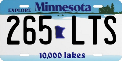 MN license plate 265LTS
