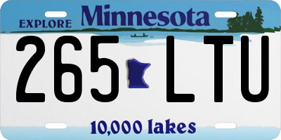 MN license plate 265LTU