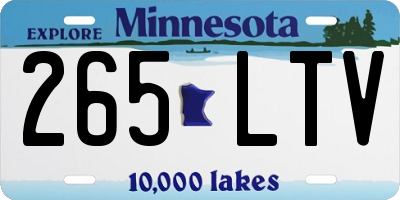 MN license plate 265LTV