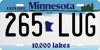 MN license plate 265LUG