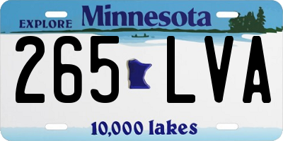 MN license plate 265LVA