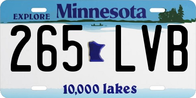 MN license plate 265LVB