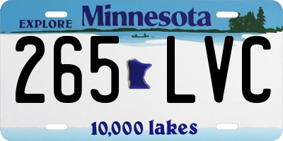 MN license plate 265LVC