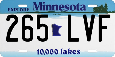 MN license plate 265LVF