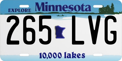 MN license plate 265LVG