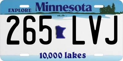 MN license plate 265LVJ