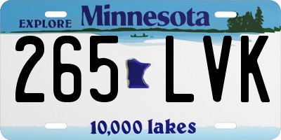 MN license plate 265LVK