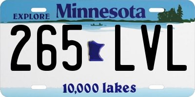 MN license plate 265LVL