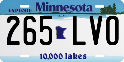 MN license plate 265LVO