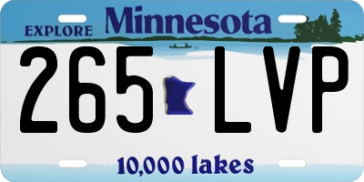 MN license plate 265LVP