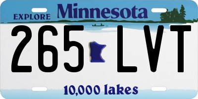 MN license plate 265LVT
