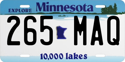 MN license plate 265MAQ
