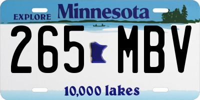 MN license plate 265MBV