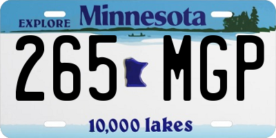 MN license plate 265MGP