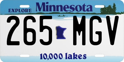 MN license plate 265MGV