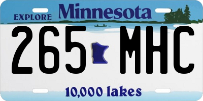 MN license plate 265MHC