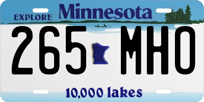 MN license plate 265MHO