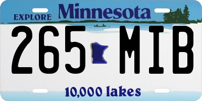 MN license plate 265MIB