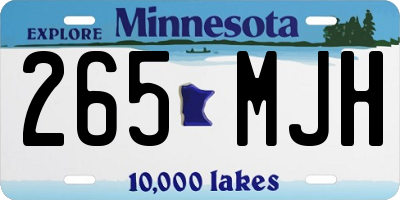 MN license plate 265MJH