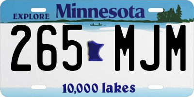 MN license plate 265MJM