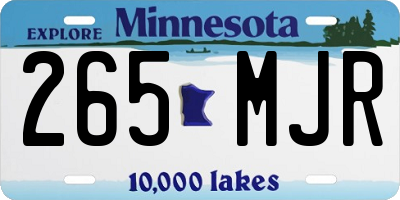 MN license plate 265MJR