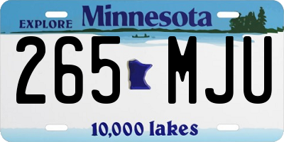 MN license plate 265MJU