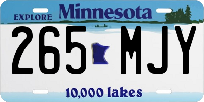 MN license plate 265MJY