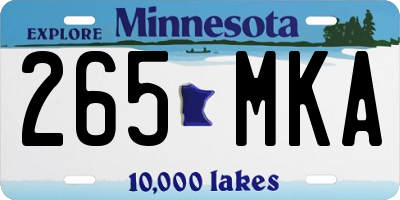 MN license plate 265MKA
