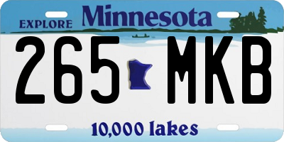 MN license plate 265MKB