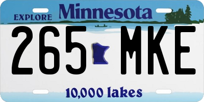 MN license plate 265MKE