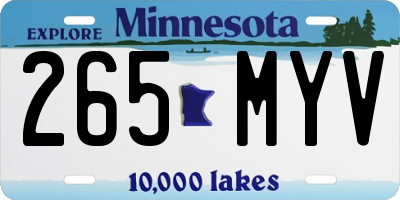 MN license plate 265MYV