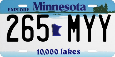 MN license plate 265MYY